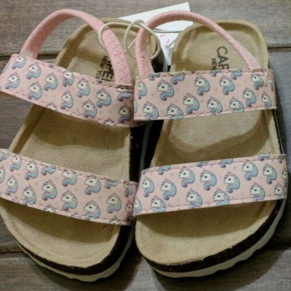 1 (ONE) Toddler Girl 4 5 shoes Capelli New York Unicorn Print OR Scale Glitter - Picture 4 of 4